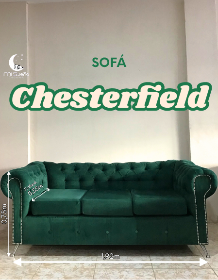 Sillón Chesterfield 3 cuerpos