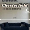Sofá Chesterfield 4 cuerpos + 2 cuerpos + 1 cuerpo + Camastro