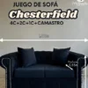 Sofá Chesterfield 4 cuerpos + 2 cuerpos + 1 cuerpo + Camastro