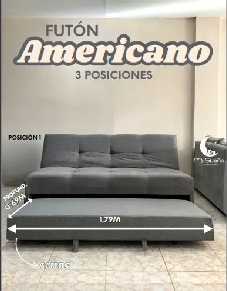 Futón Americano 3 posiciones