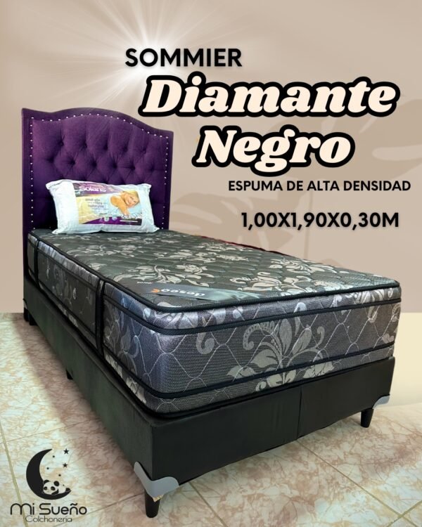 Sommier Diamante Negro