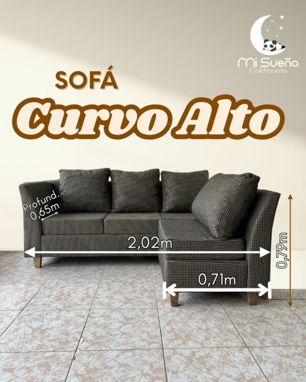 Sofá Curvo Alto